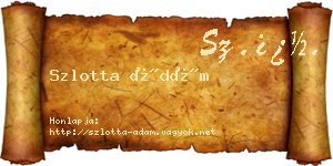 Szlotta Ádám névjegykártya