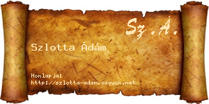 Szlotta Ádám névjegykártya